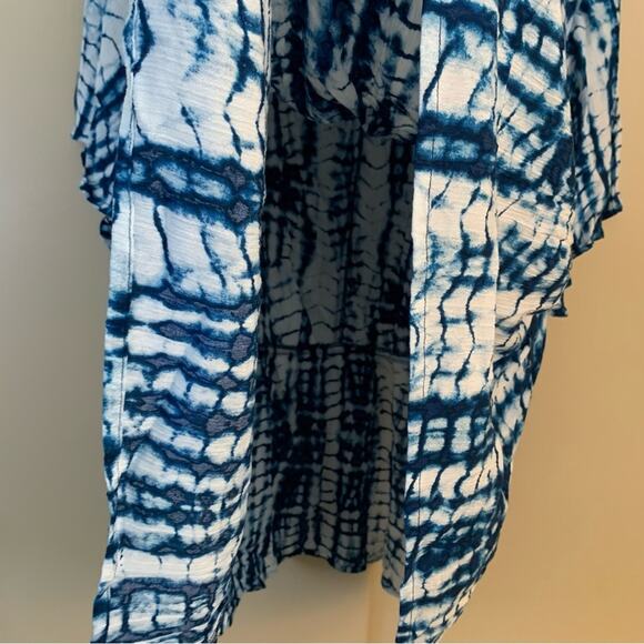 Lane Bryant Square Neck Peplum Top with Crochet Trim tie dye women’s size 28 - Picture 9 of 12